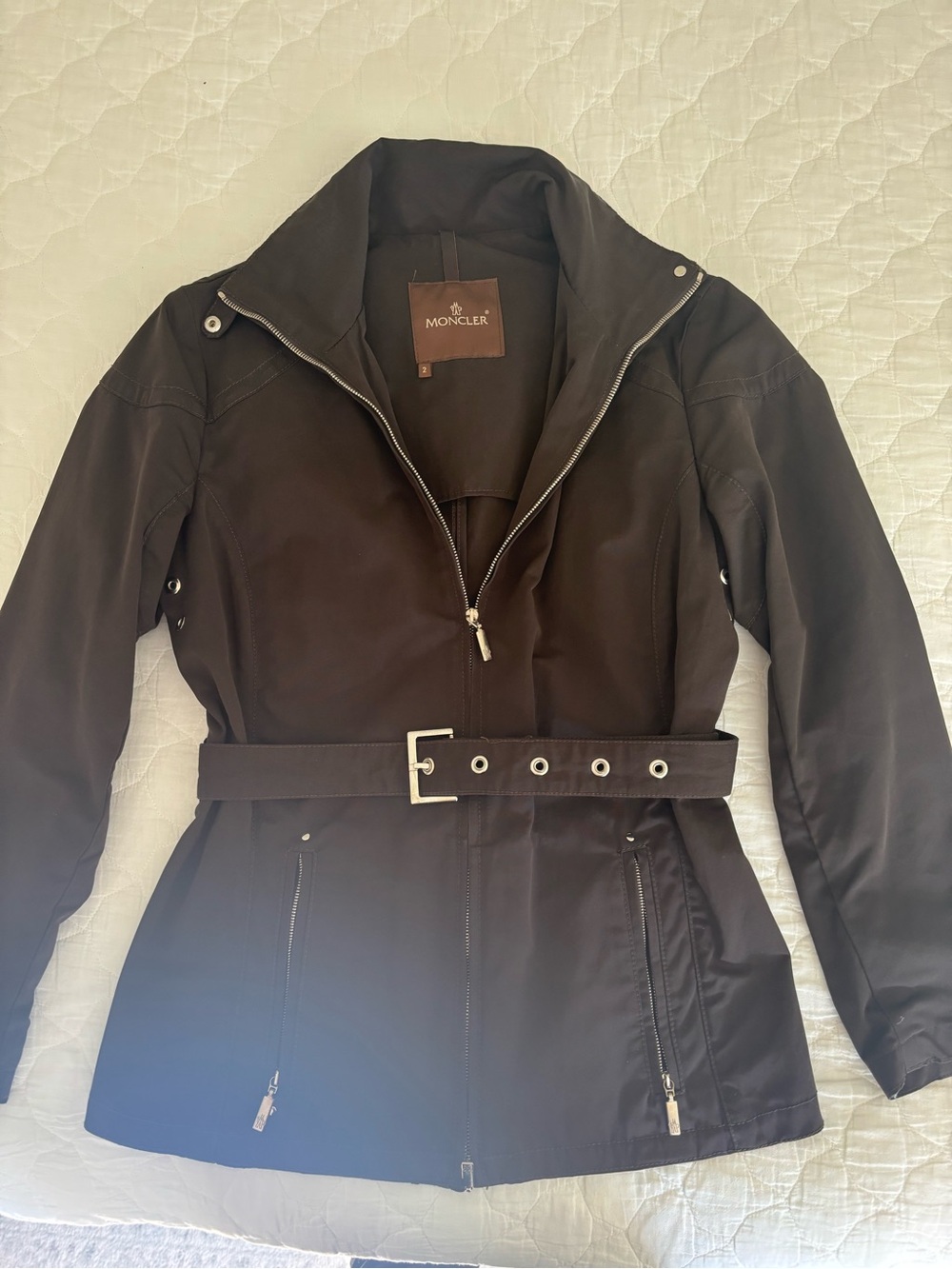 Moncler belted jacket